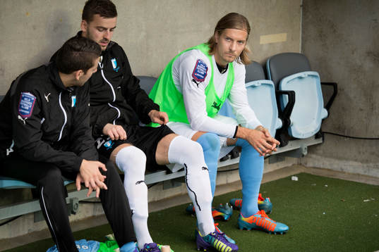 Malmö FFs Markus Halsti på bänken