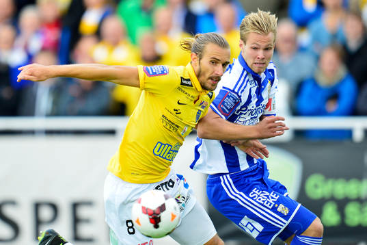 Falkenbergs Tobias Carlsson och IFK Göteborgs Gustav