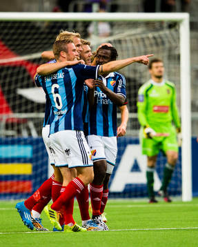 Djurgårdens Sebastian Andersson jublar
