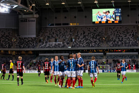 Djurgårdens spelare jublar