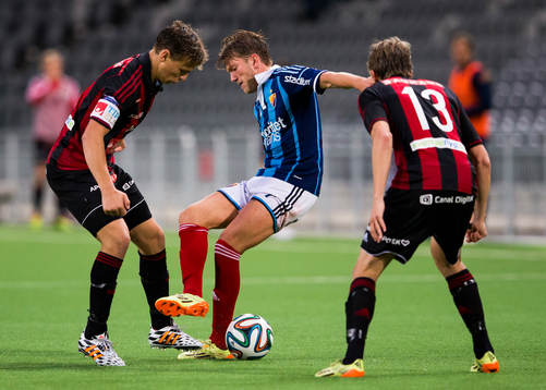 under fotbollsmatchen i Allsvenskan mellan Brommapojkarna