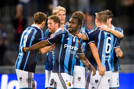 Djurgårdens Amadou Jawo jublar
