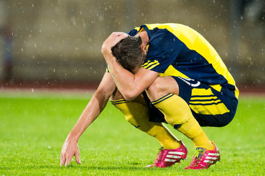 En spelare i Ängelholm deppar