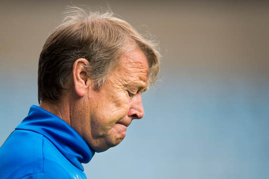 Malmö FFs tränare Åge Hareide deppar