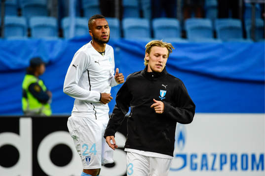 Malmö FFs Isaac Kiese Thelin och Emil Forsberg