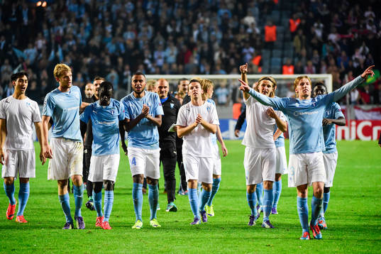 Malmö FFs spelare jublar