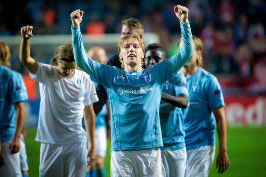 Malmö FFs Emil Forsberg jublar