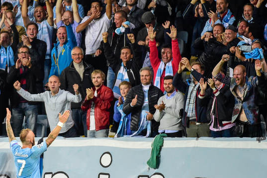 Malmö FFs Magnus Eriksson jublar