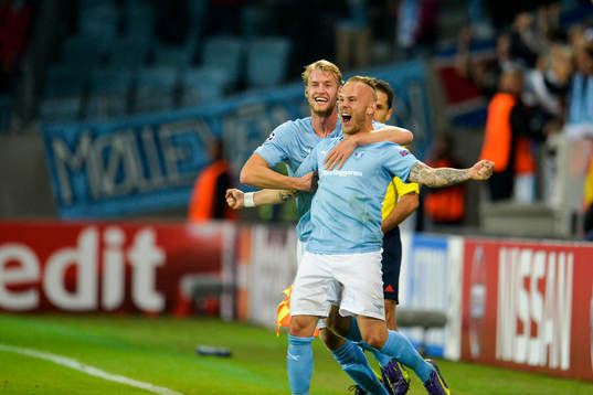 Malmö FFs Magnus Eriksson jublar