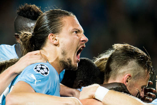Malmö FFs Erik Johansson jublar