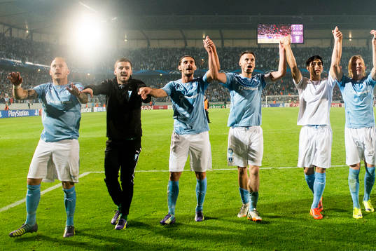 Malmö FFs Magnus Eriksson, målvakt Zlatan Azinovic, Agon