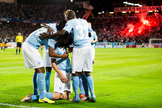 Malmö FFs spelare jublar