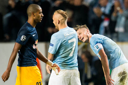 Malmö FFs Magnus Eriksson och Markus Rosenberg