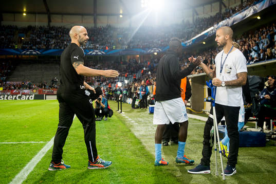 Malmö FFs långtidsskadade Guillermo Molins med sina
