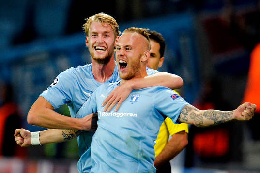 Malmö FFs Malmö FFs Filip Helander och Magnus Eriksson