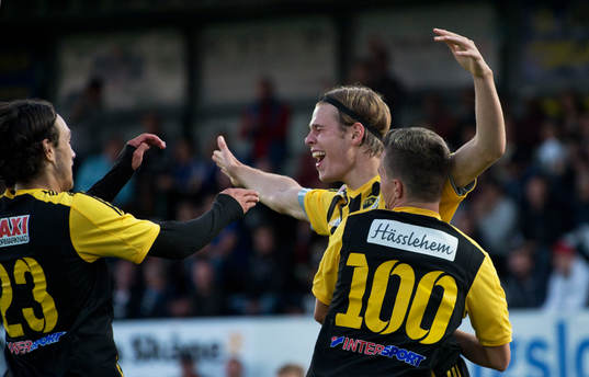 IFK Hässleholms Filip Ranmo har gjort 1-0 i matchen i