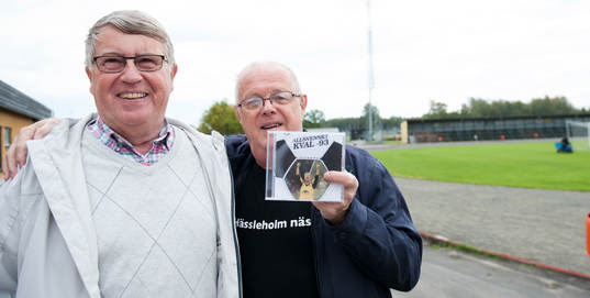 Två IFK-are Bertil Mårtensson, Malmö och Lennart Ridell,
