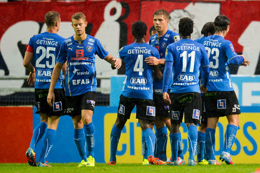 Halmstads Kristinn Steindorsson jublar