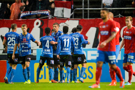 Halmstads Kristinn Steindorsson jublar