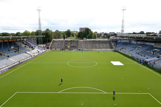 Nya Idrottsparken före fotbollsmatchen i Allsvenskan
