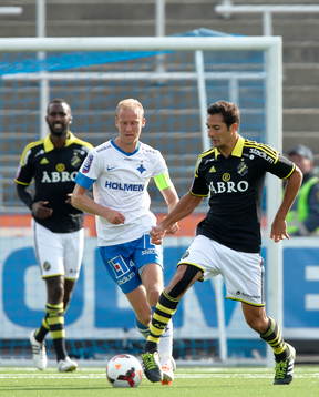 s Henok Goitom, Norrköpings Andreas Johansson och AIK:s