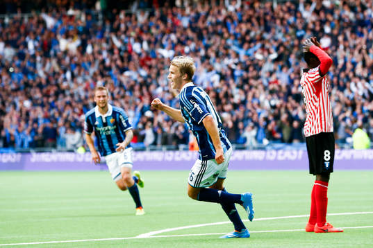 Djurgårdens Sebastian Andersson jublar