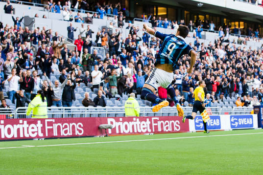 Djurgårdens Haris Radetinac jublar
