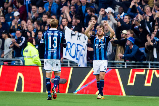 Djurgårdens Stefan Karlsson jublar