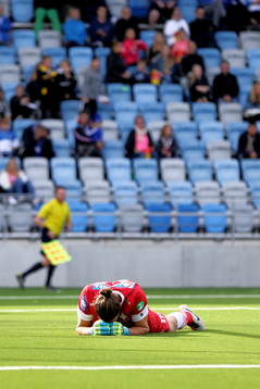 Norrköpings målvakt David Mitov Nilsson deppar