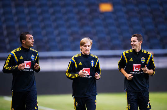 Nabil Bahoui, Emil Forsberg och Branimir Hrgota