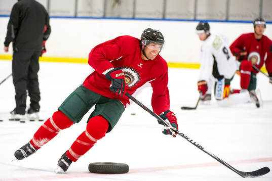 under en träning med Frölunda