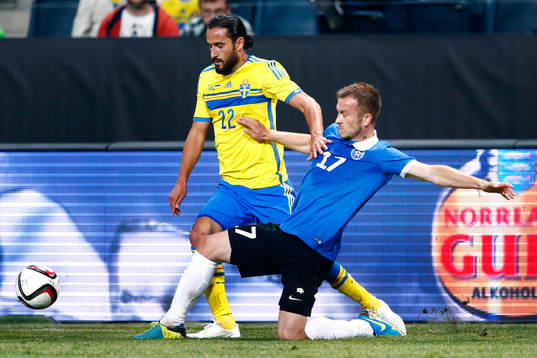 Sveriges Erkan Zengin och Estlands Enar Jääger i kamp om