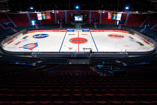 Rinken i Scandinavium innan ishockeymatchen i CHL mellan