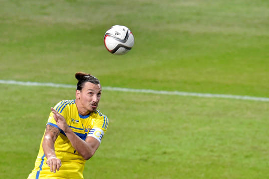 Sveriges Zlatan Ibrahimovic nickar