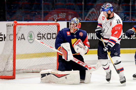 Djurgårdens målvakt Mantas Armalis och Eisbären Berlins