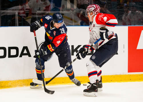 Djurgårdens David Rundqvist och Eisbären Berlins T J
