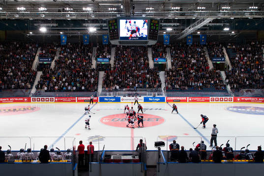 Generell vy av rinken på Hovet vid nersläpp av