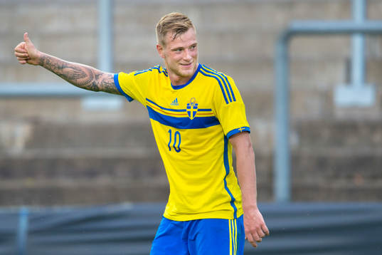 Sverige John Guidetti ger tummen upp
