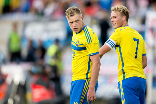 Sverige John Guidetti firar