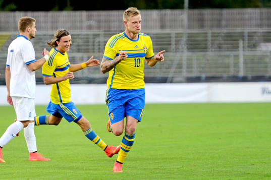 Sverige John Guidetti jublar