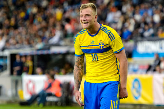 Sveriges John Guidetti jublar