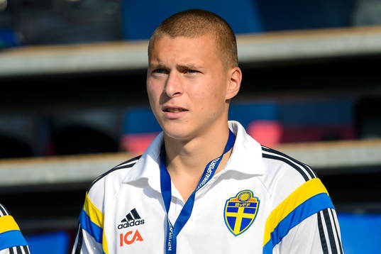 Sveriges Victor Nilsson Lindelöf på läktaren