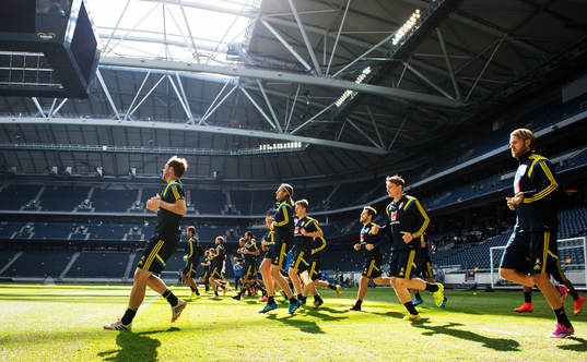 Johan Elmander, Jonas Olsson, Kim Källström och Ola