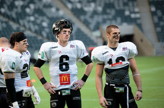 Örebro Black Knights quarterback Joe Clancy (m)  ser