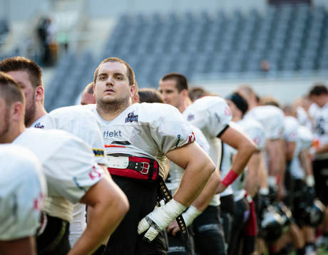 Örebro Black Knights spelare ser besvikna ut