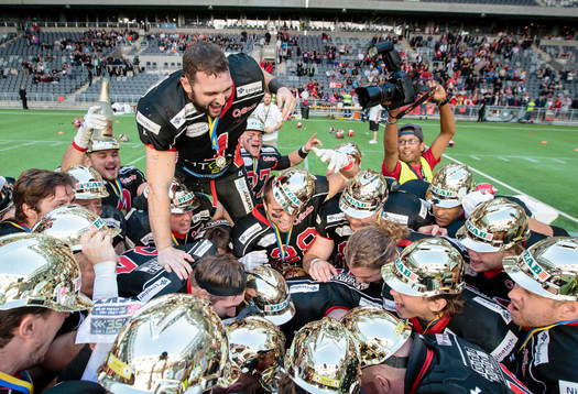 Carlstad Crusaders firar SM-guldet