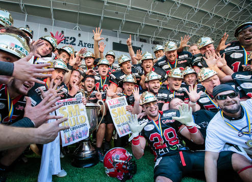 Carlstad Crusaders firar SM-guldet