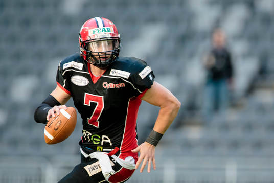 Carlstad Crusaders quarterback Anders Hermodsson