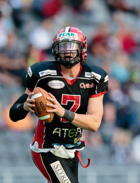 Carlstad Crusaders quarterback Anders Hermodsson