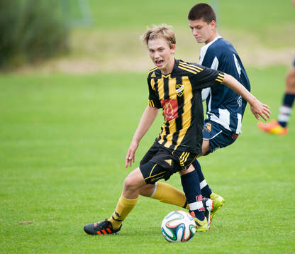 IFK Hässleholms Edvin Nilsson i matchen för 15-åringar